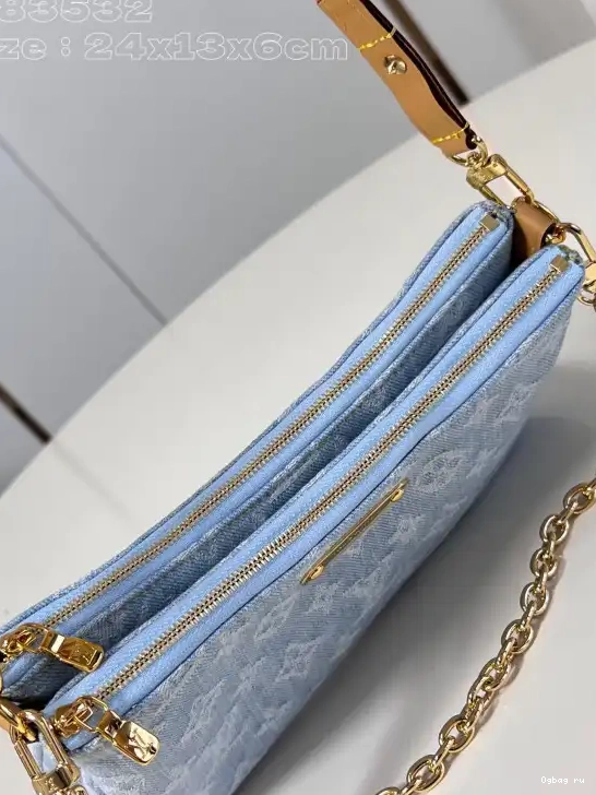 -24.5*13.5*6.5CM pochette double VUITTON LOUIS Liv 0616